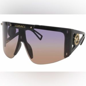 PRE-Owned Authentic Versace Medusa Icon Shield Sunglasses